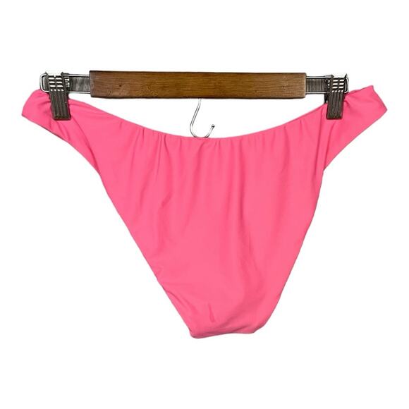 J. Crew Curved Waist Cheeky‎ Bikini Bottom in Tropical Pink Size M NWT - Picture 4 of 8